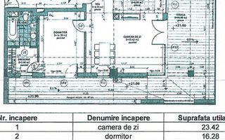 Apartament 3 camere,  confort sporit cu terasa de 66.88 mp! - Schiță 16