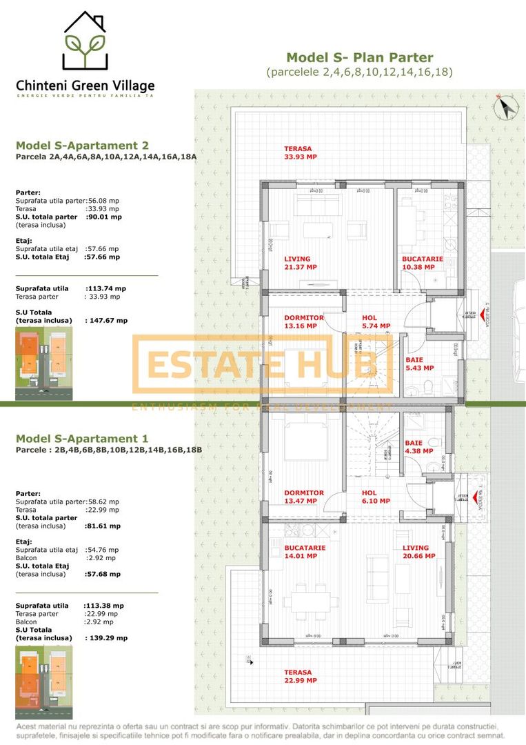 Direct de la Dezvoltator, Duplexuri, 5 camere, Valea Chintaului - Poză 2