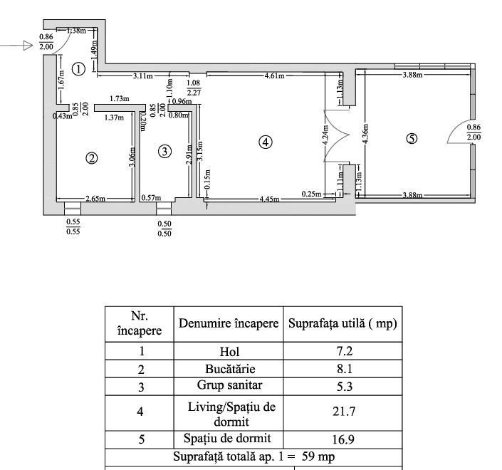 Exclusivitate -  Apartament de 2 camere, cu grădină proprie. - Poză 15