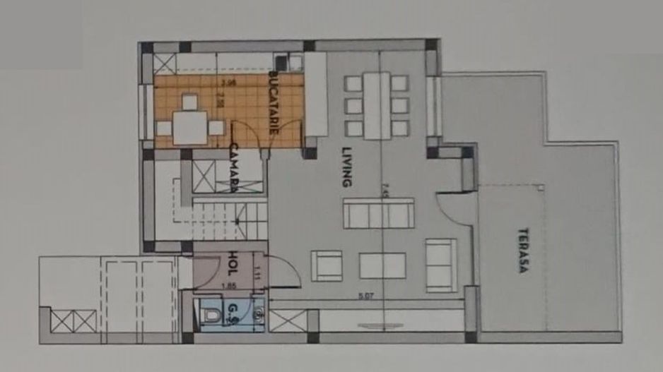 Casa insiruita compusa din 4 camere in Sanpetru - Schiță 24