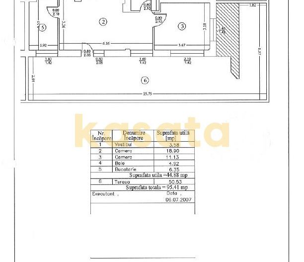 2 camere de vânzare| Ozana-Trapezului | 2 Locuri Parcare | Terasa 50mp - Schiță 26