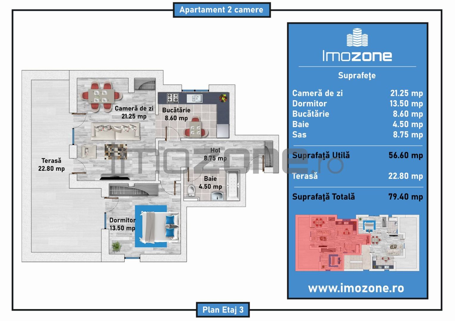 Prelungirea Ghencea, 2 camere cu terasa in bloc nou 2023, centrala proprie - Schiță 14