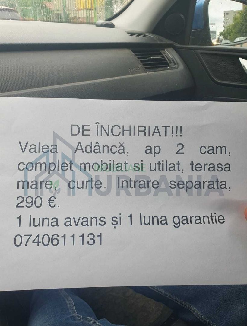 Apartament 2 camere de inchiriat, Valea Adanca, mobilat si utilat, terasa mare, curte, intrare separata, 290 Euro/luna - Poză 8