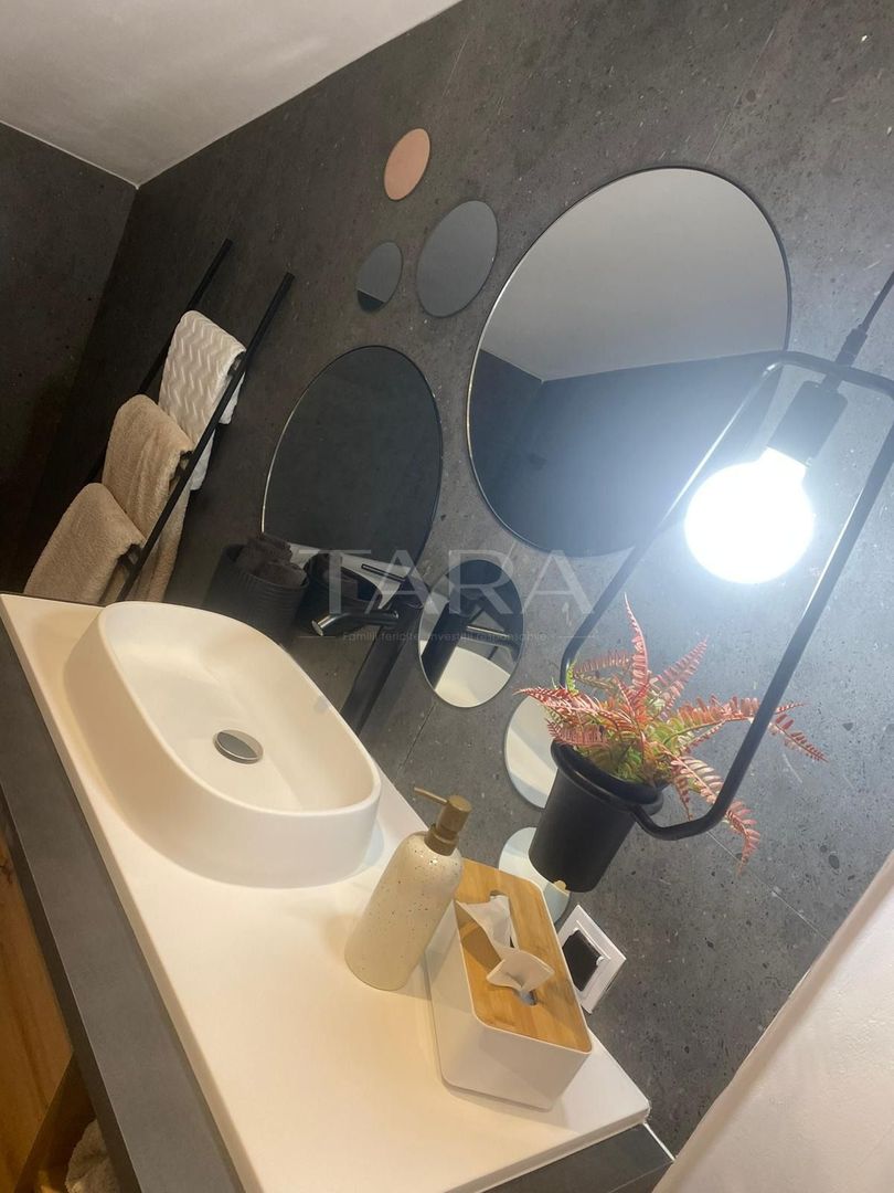 Nou, mobilat, nelocuit, apartament 3 camere. Garaj și boxă. Floresti. - Poză 11