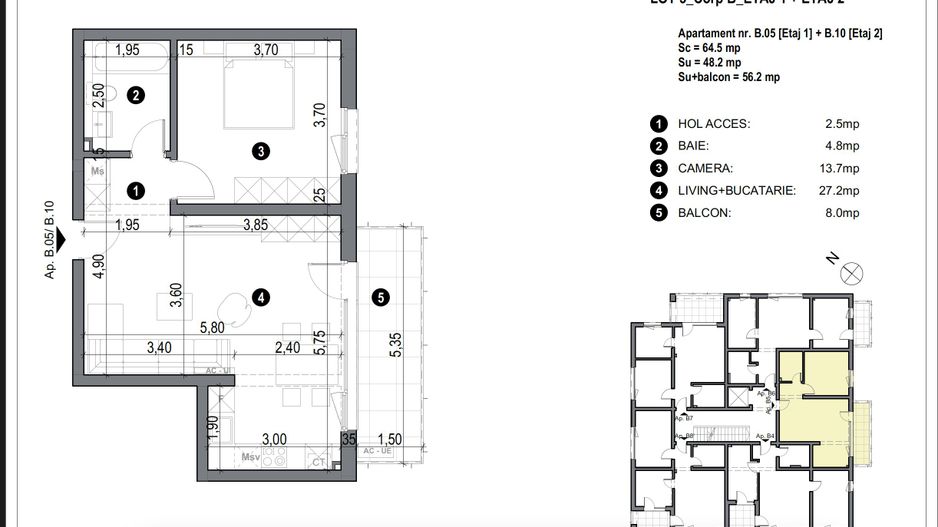 Apartment bloc nou cu lift si loc de parcare inclus - Poză 2