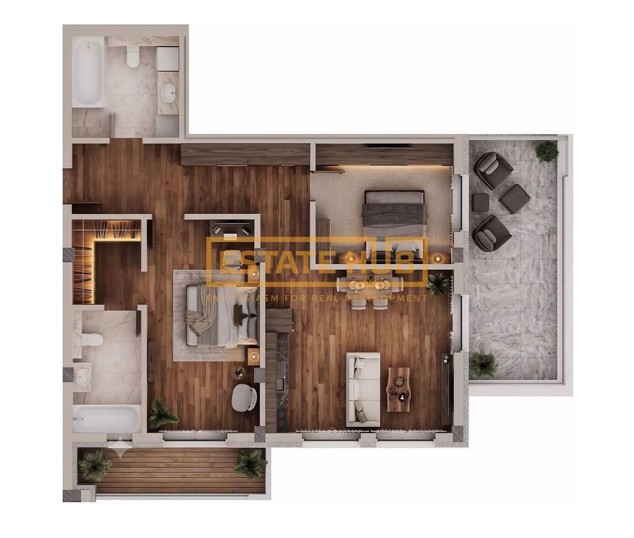 Apartamente 3 camere | Standarde NZEB | Comision 0 - Poză 2