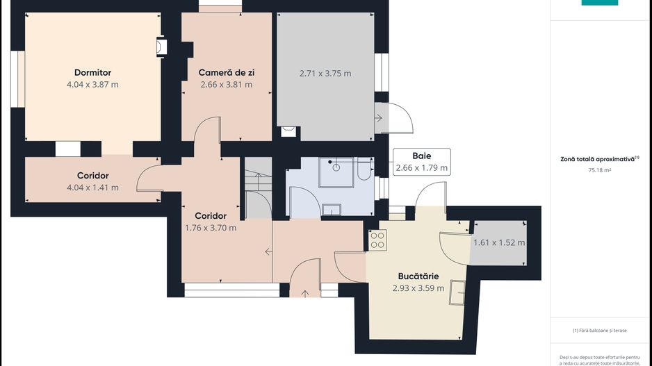 Casă cu 3 camere în Bujac - Poză 4