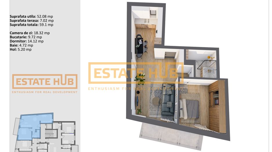 Apartamente premium 2 camere | Standarde NZEB | Zona centrala - Poză 4