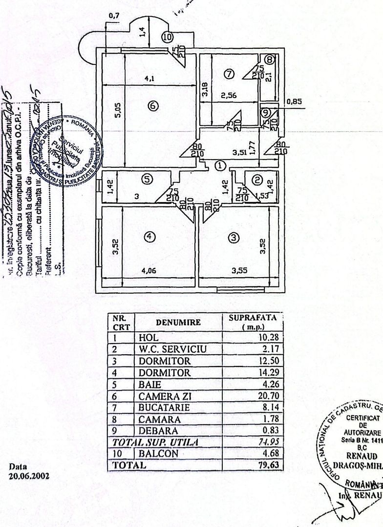 Apartament 3 camere Lacul Tei Teiul Doamnei - Schiță 26