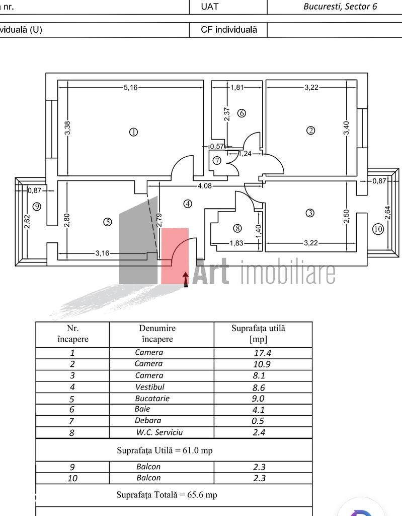 Vindem apartament cu 3 camere, Crângasi - Poză 17