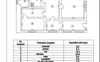 Apartament 3 camere,82 mp utili, la casa, singur in curte-zona Central - Poză 10