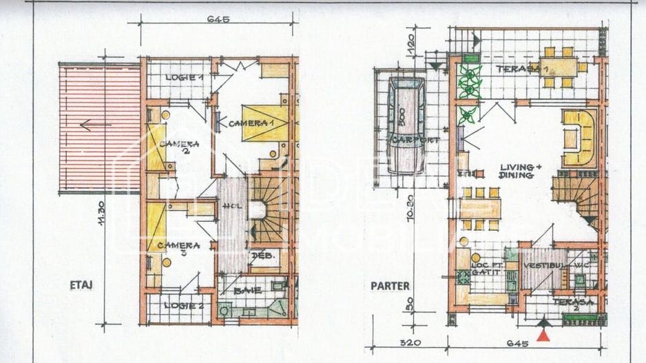 Casa Tip Duplex cu 4 camere si carport, in Cartierul Arhitectilor - Schiță 14