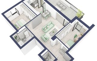 Apartament 3 Camere | 66,5 mp + Terasă 27 mp | – Sibiu - Schiță 14