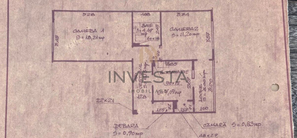 Apartament 2 camere de vanzare | Cartier Intre Lacuri | Etaj 1 - Schiță 9
