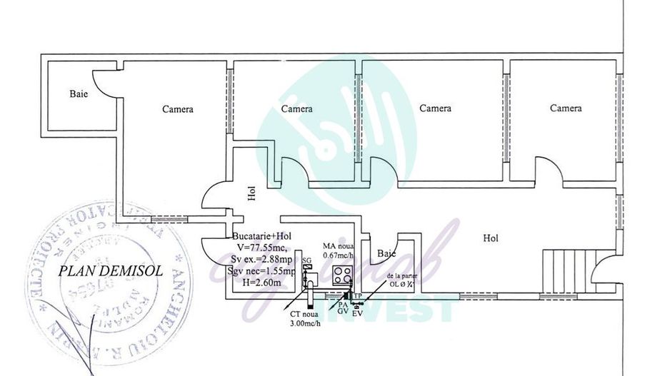 4 camere demisol | Acces stradal | Ideal sediu firmă - Poză 3