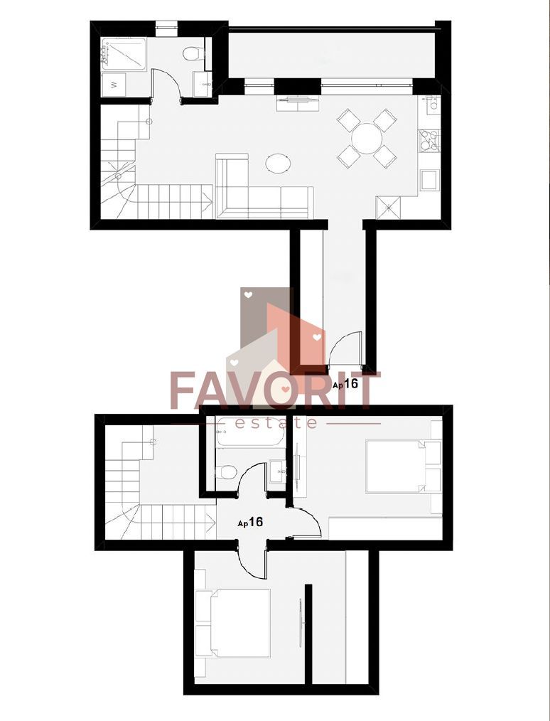Comision 0%. Etaj 2. Apartament pe 2 nivele. 2 locuri de parcare - Poză 19