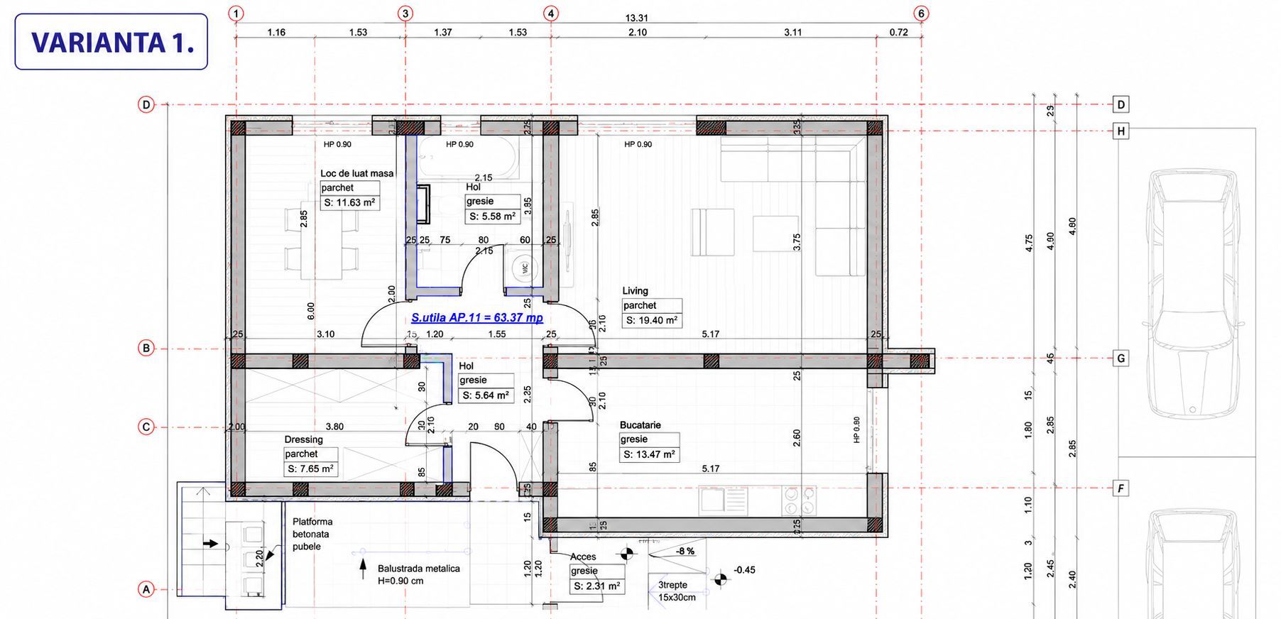 COMISION 0%|Apartament 2 camere | 53,87 mp | Giroc | Parcare Inclusa - Poză 7