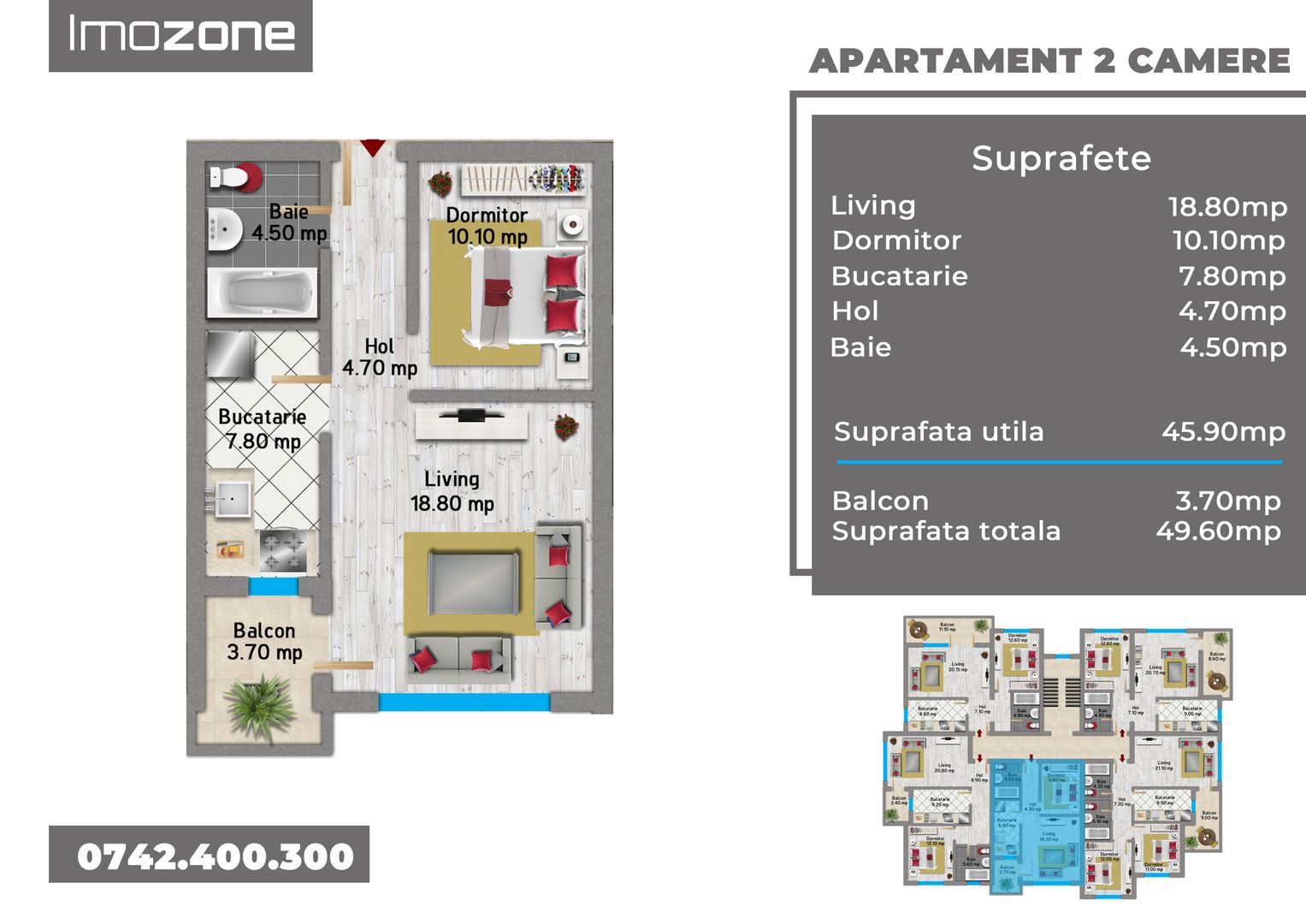 Militari, Pacii, 2 camere 50 mp utili, balcon, bucatarie inchisa, zona case/vile - Schiță 9