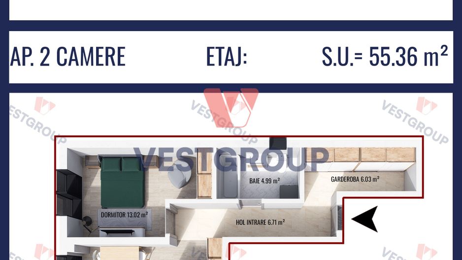 Apartament 2 camere si boxa Proiect Weiner 5 Direct Dezvoltator - Poză 2