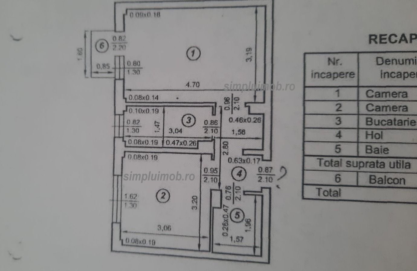 2 Camere Decomandat Renovat Bulevardul 1 Decembrie 1918 - Schiță 7