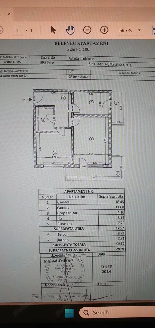 Vanzare apartament 2 camere Confort Urban Rahova - Poză 8