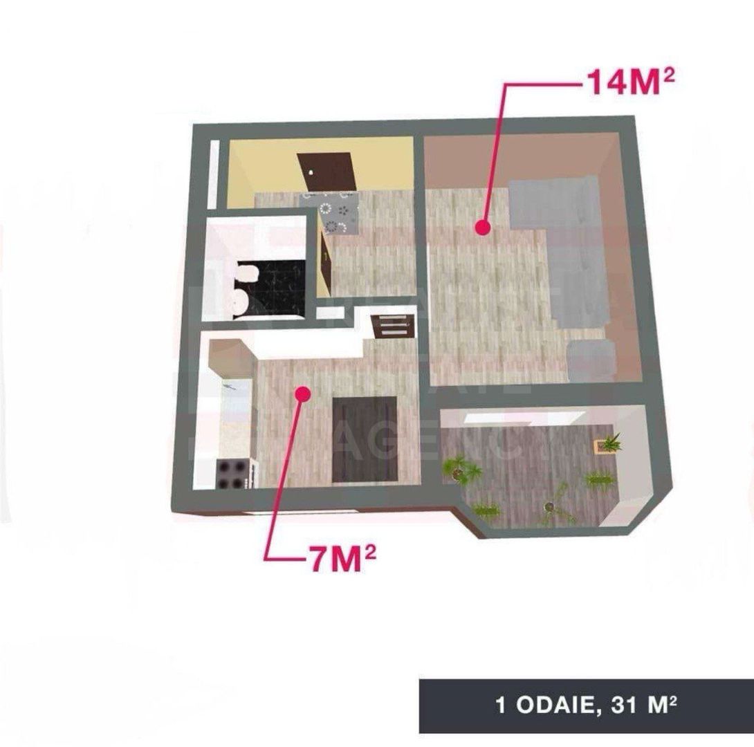 Vânzare, apartament, 1 cameră, strada Ciprian Porumbescu, Buiucani - Poză 2