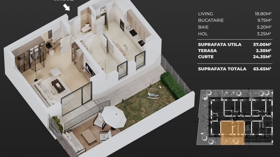 gars.dec+curte+parcare, semicentral Popesti-Leordeni - Poză 1