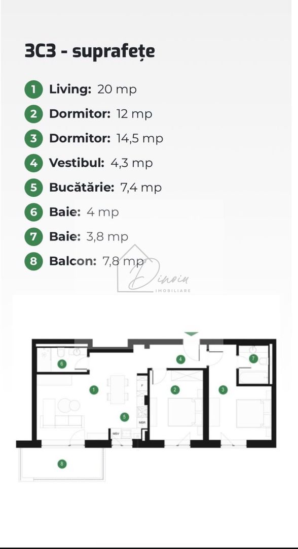 Apartament 3 camere Victoria Homes Pipera I  COMISION 0% - Poză 10