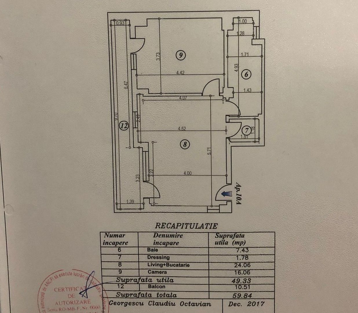 2 camere 60mp |  parcare inclusa Aviatiei-Baneasa - Schiță 9