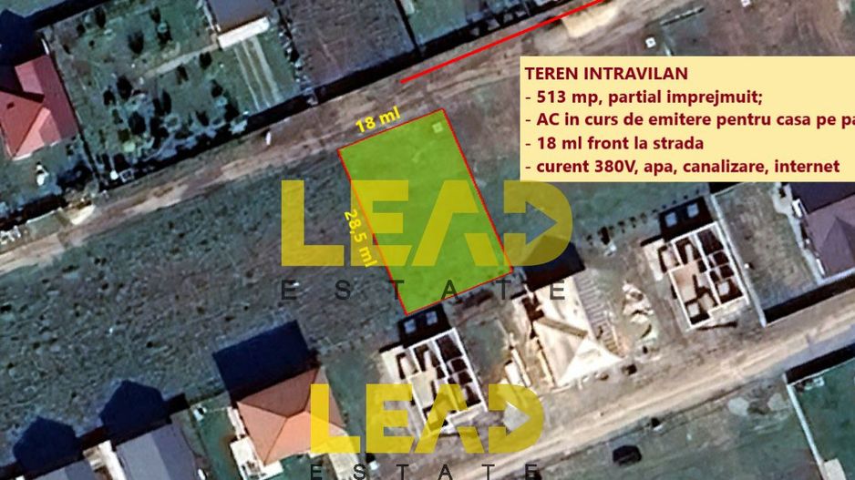 Teren intravilan 513 mp cu Autorizatie de Construire, Sanpetru, str. Catinei - Poză 2