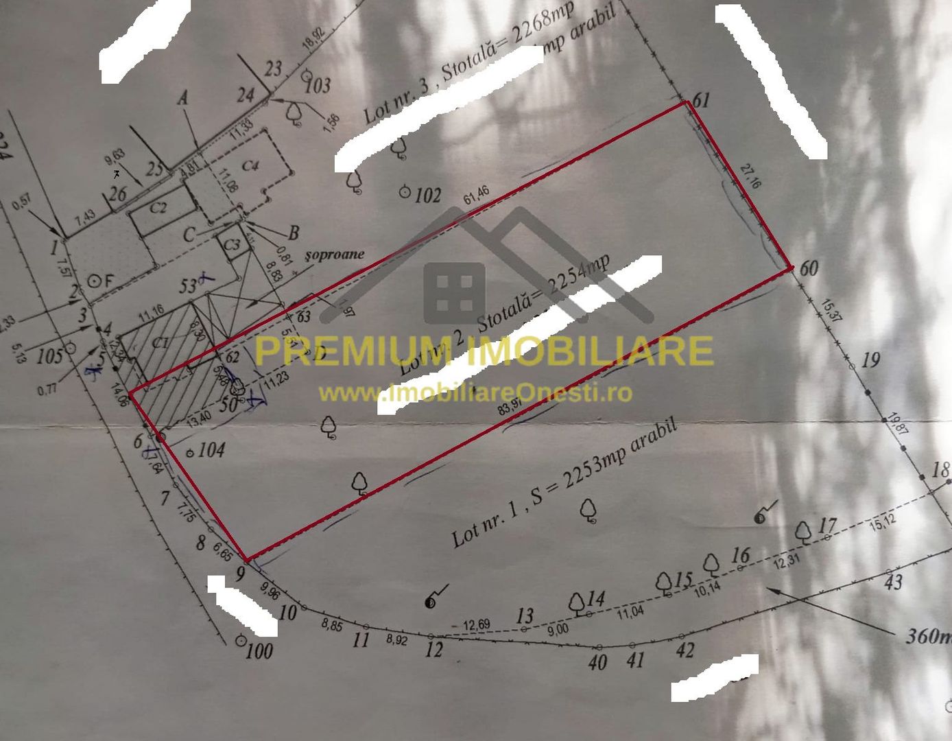 Teren intravilan/extravilan 2254 mp - Poză 2