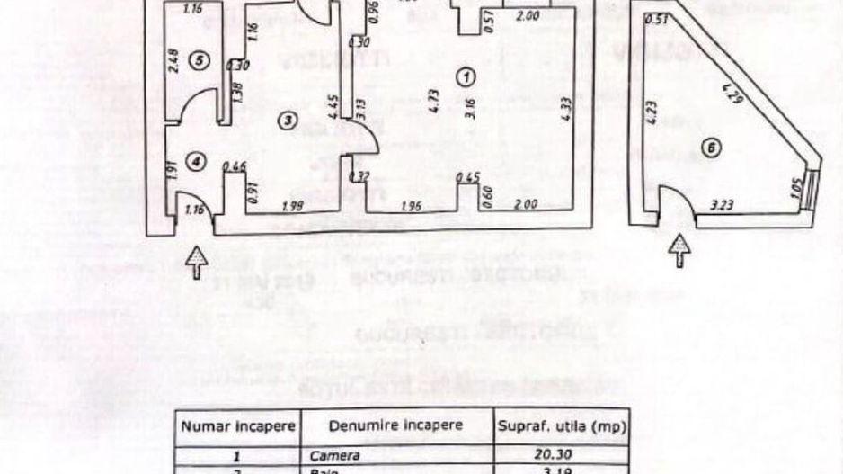 Garsoniera Spatioasa, Terasa, Ultracentral, Universitate | C A Rosetti - Schiță 13