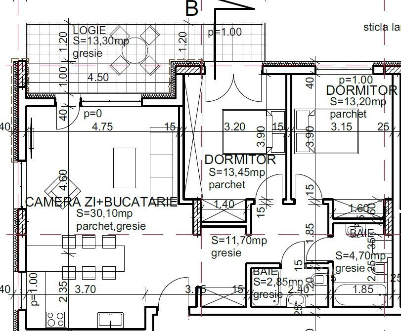 Apartamente cu 3 Camere in Andrei Muresanu – Calitate Premium - Schiță 9