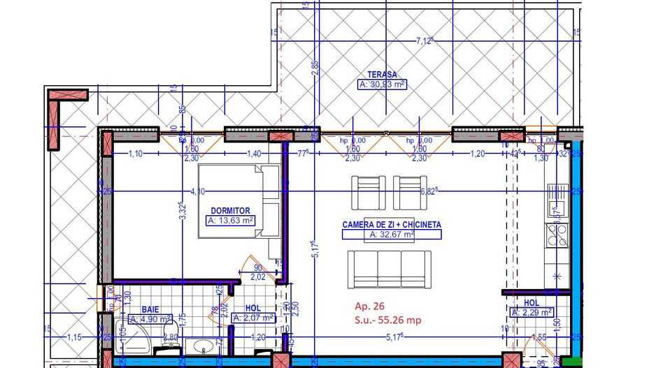 Aradului | Dezvoltator | 2 camere | Terasa de 29 mp | Disponibil imediat - Poză 13