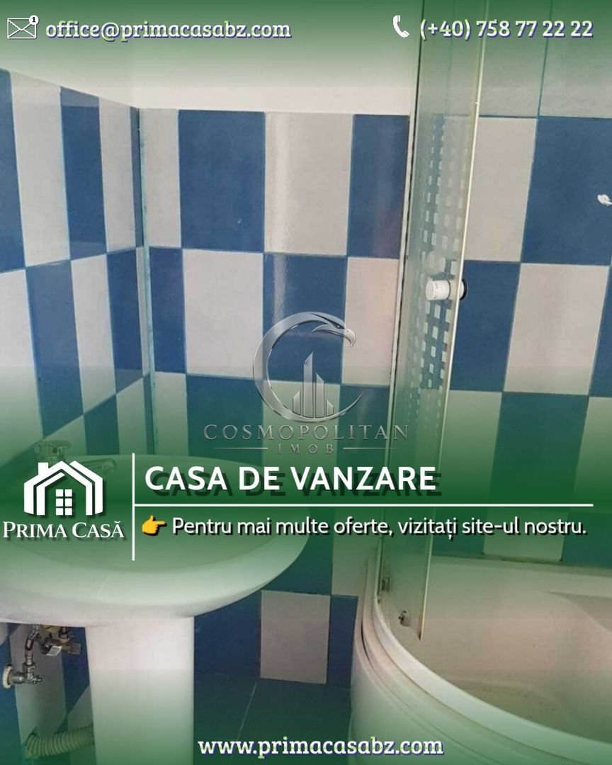 Casa in comuna Merei (12km de Buzau; 5km de A7) ~ teren 1000mp, deschidere 15m ~ - Poză 1