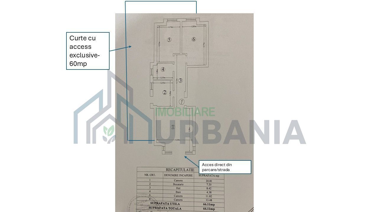 Apartament 3 camere si curte proprie, parter, bloc nou - Poză 13