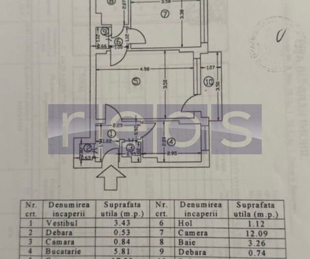 VANZARE APARTAMENT 2 CAMERE 49MP SEMIDECOMANDAT UNIRII ULTRACENTRAL - Poză 7