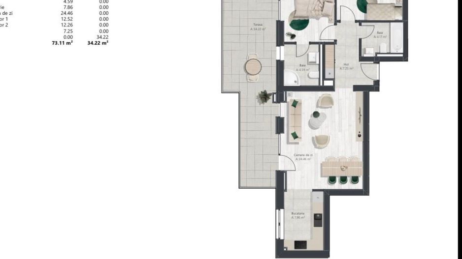 COM 0% Penthouse superb cu 3 camere | Denya Forest - Poză 11