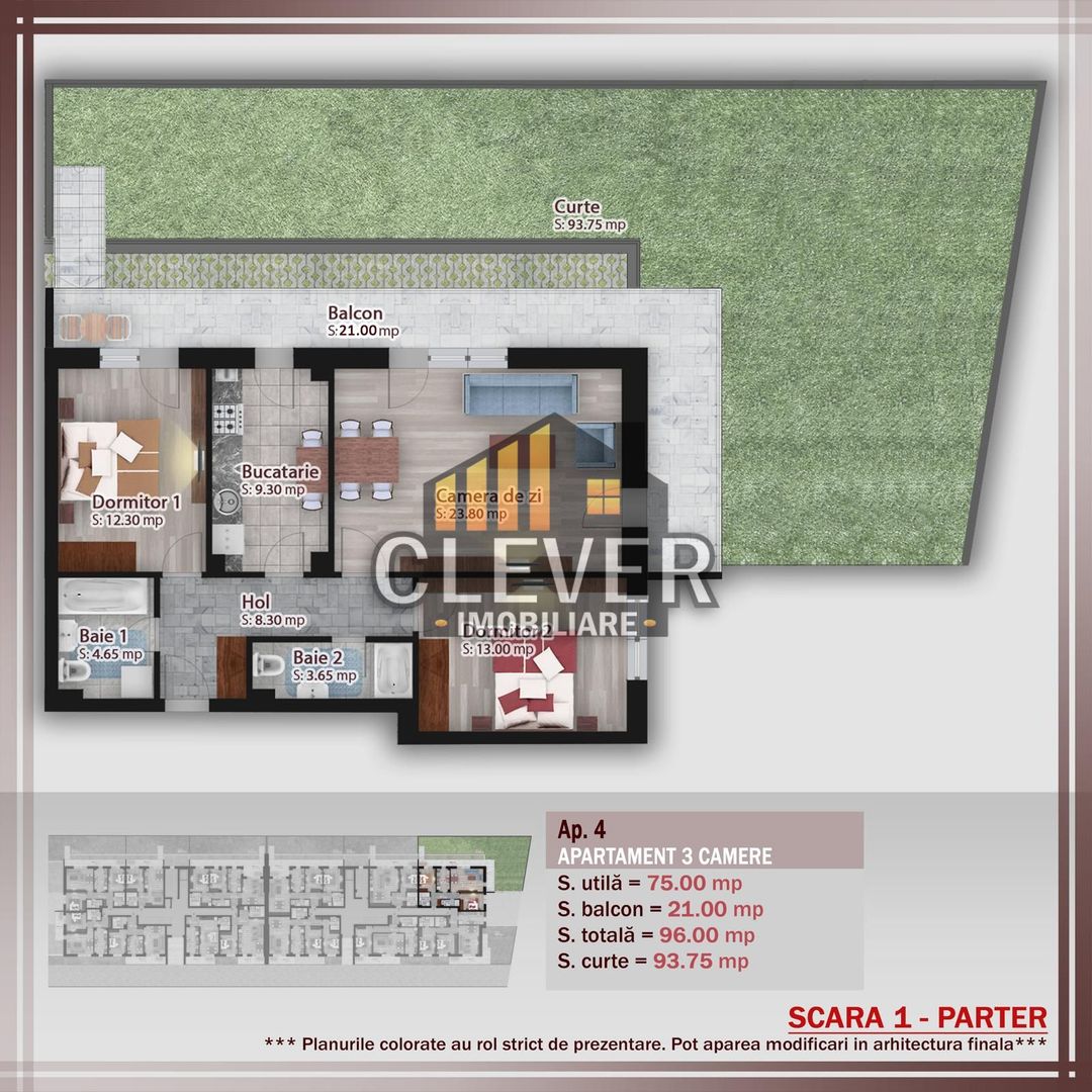 Theodor Pallady Apartament 3 camere cu gradina si terasa - Poză 2