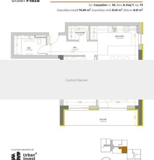 Apartament 2 camere Urban Plaza - Poză 9