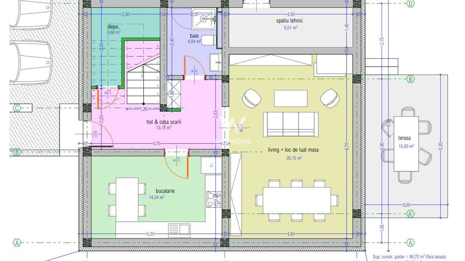 Casa individuala in Tocile Sibiu cu priveliste deosebita CLASA ENERGETICA - A - Schiță 6