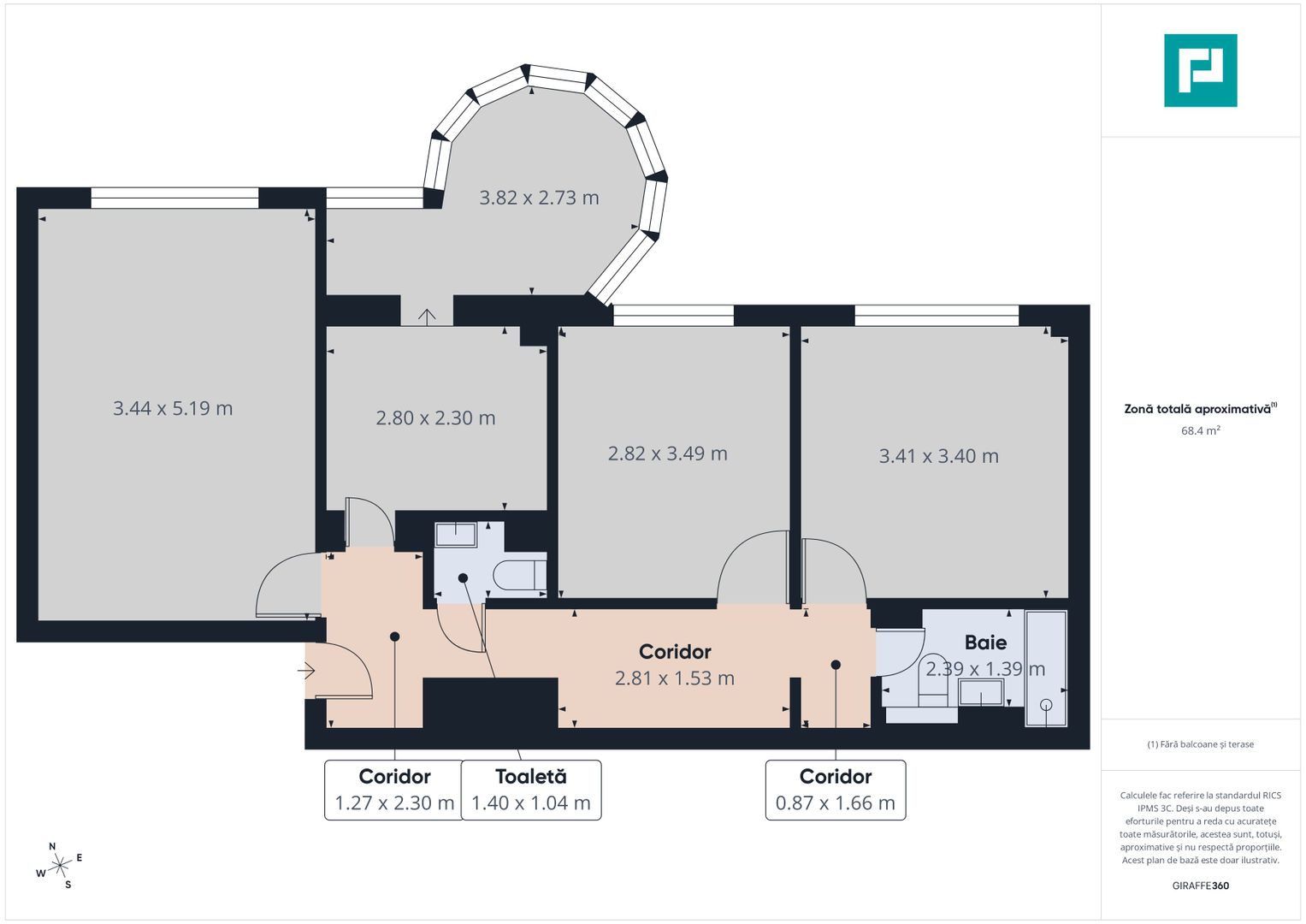 Apartament cu 3 camere de închiriat, Podgoria Arad - Poză 4