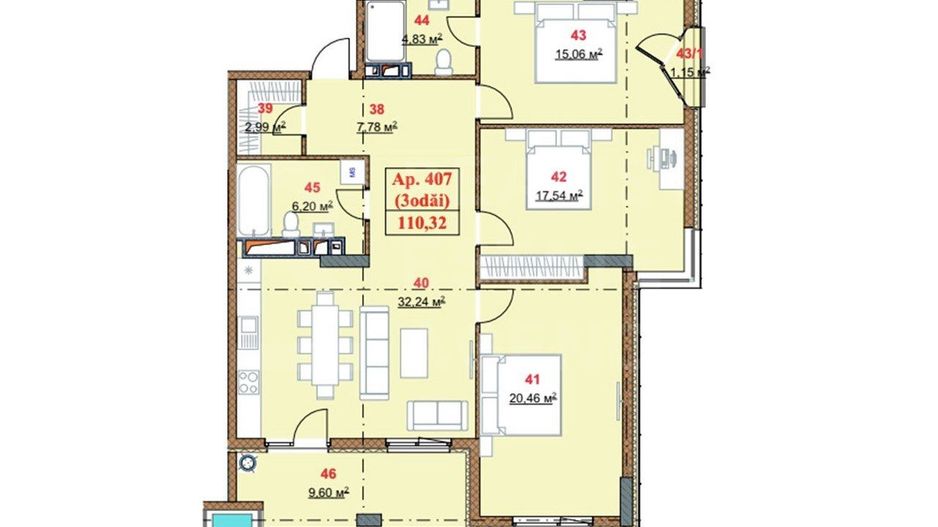 Vânzare, apartament, 4 camere, str. Nicolae Dimo, Durlești - Poză 3