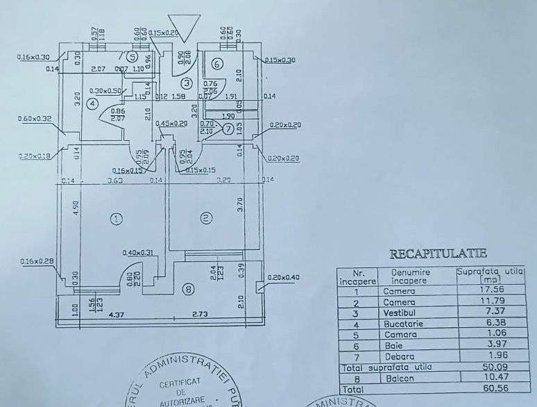 Apartament 2 camere | renovat | bloc anvelopat | Ion Mihalache, Turda - Schiță 13
