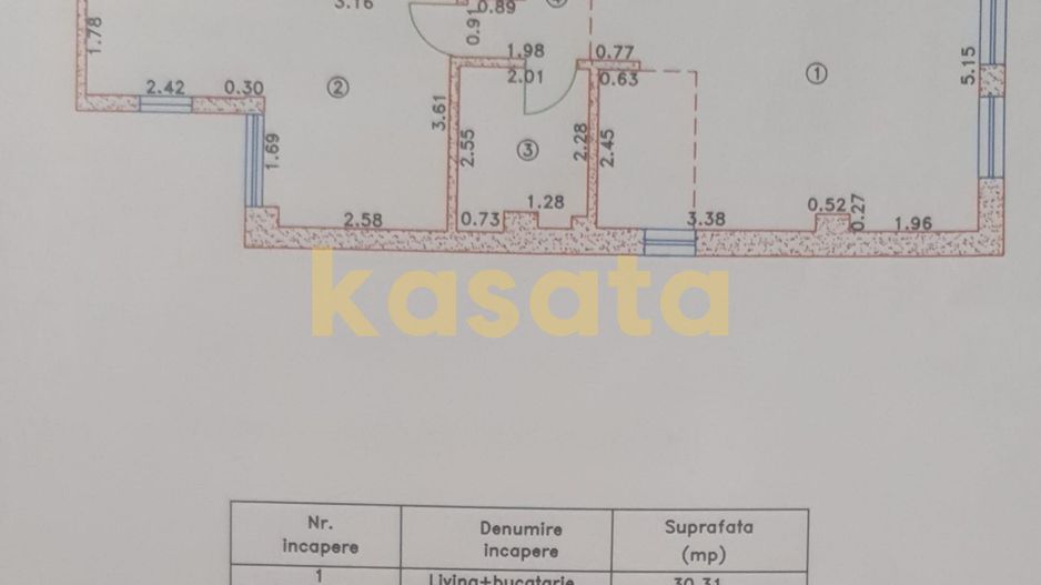 Apartament 2 Camere  Vanzare | Bloc Nou | Lift | Gata de personalizat - Schiță 14