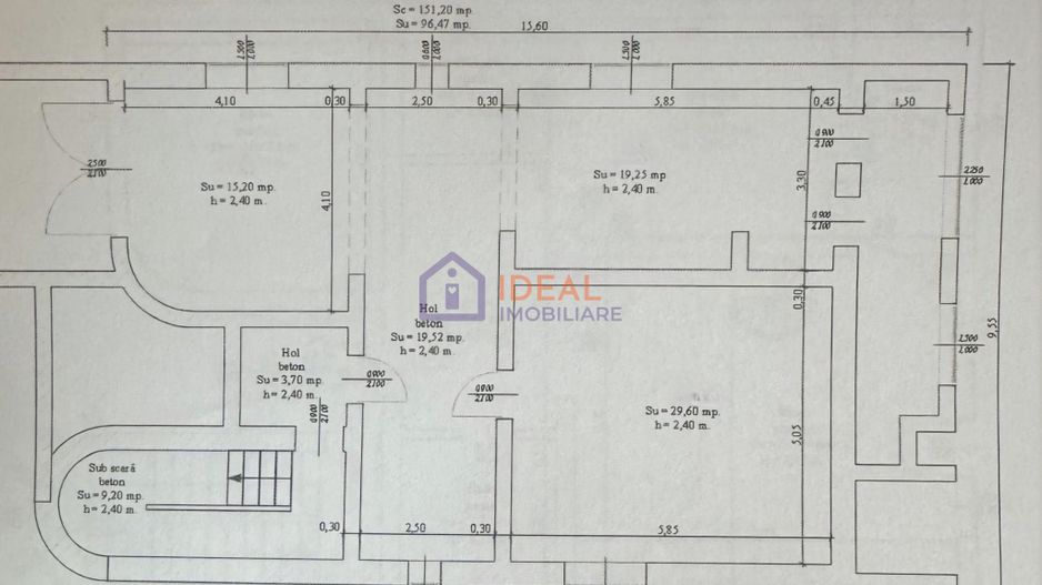 Spatiu Comercial cu 11 camere, 365 mp utili,  zona Cale Dumbravii - Schiță 12