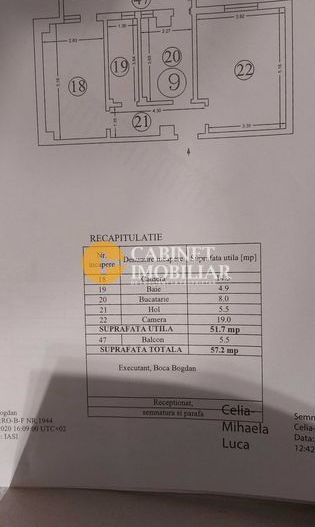 2 camere Decomandat - ETAJ 1 - Loc de parcare - mobilat - Poză 12