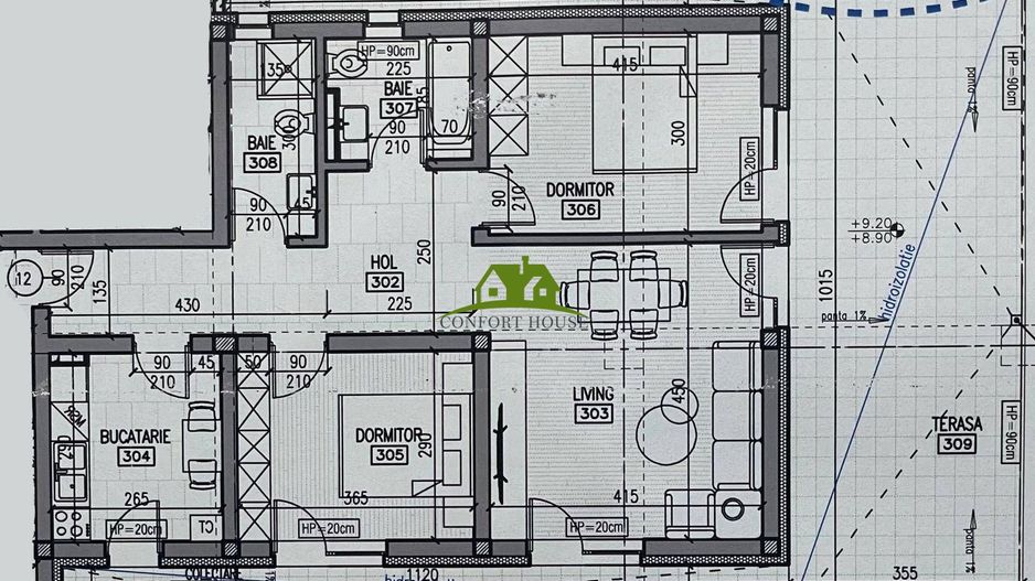Apartament 3 camere, bloc nou, P+3, Ap.12 Et.3, Bl.7 - CP2463048 - Poză 5
