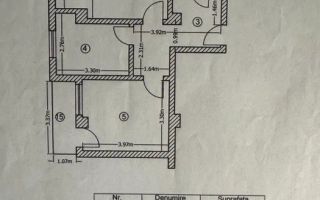 2 Camere - 58MP | Decomandat | 1/3 | Centrala | 2017 | M Pacii - 7 min - Schiță 7