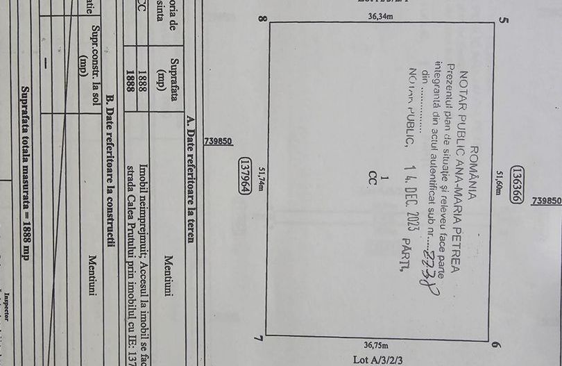 Teren intravilan in Galati, str. Macului, sup. 2077 mp - 70 euro/mp - Poză 2